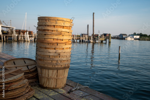 Bushel baskets for Maryland blue crabs photo