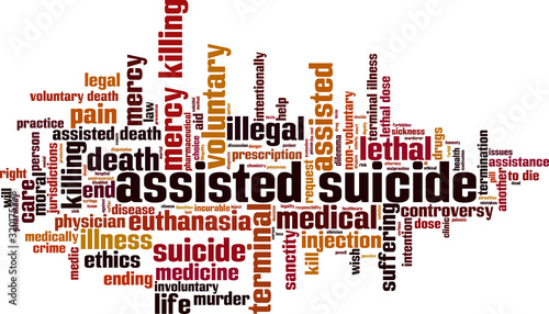 Assisted suicide word cloud