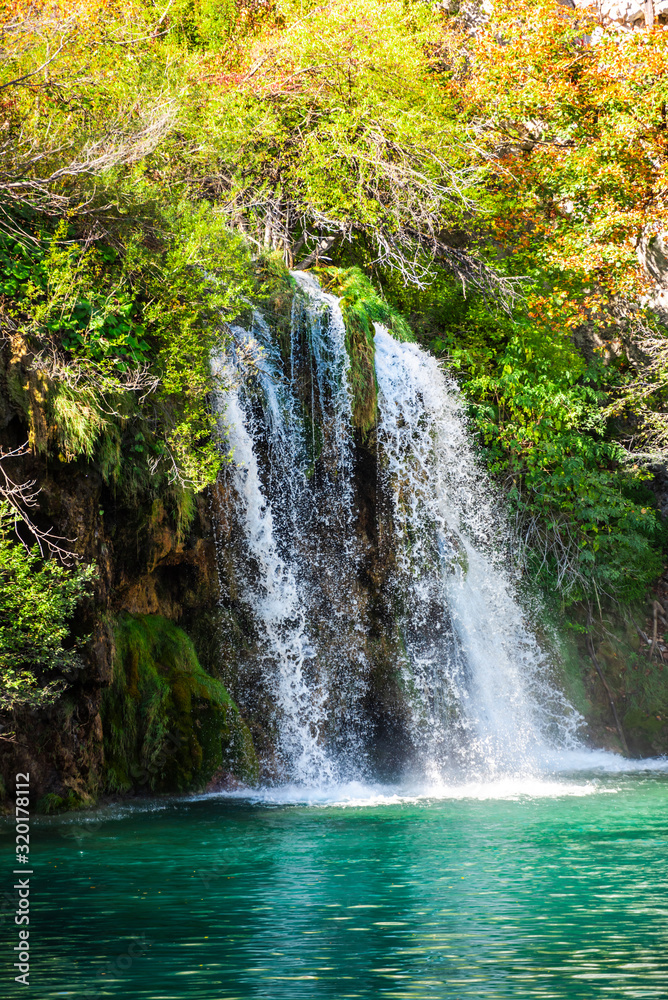 Fototapeta premium Waterfall in Plitvice Natural Park