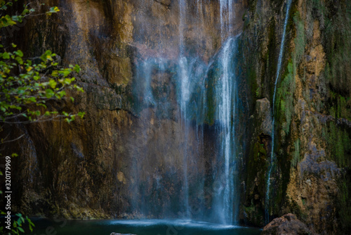 Autumn landscape in Plitvice Lakes Park  Croatia