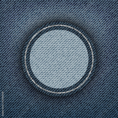 Blue denim circle poster