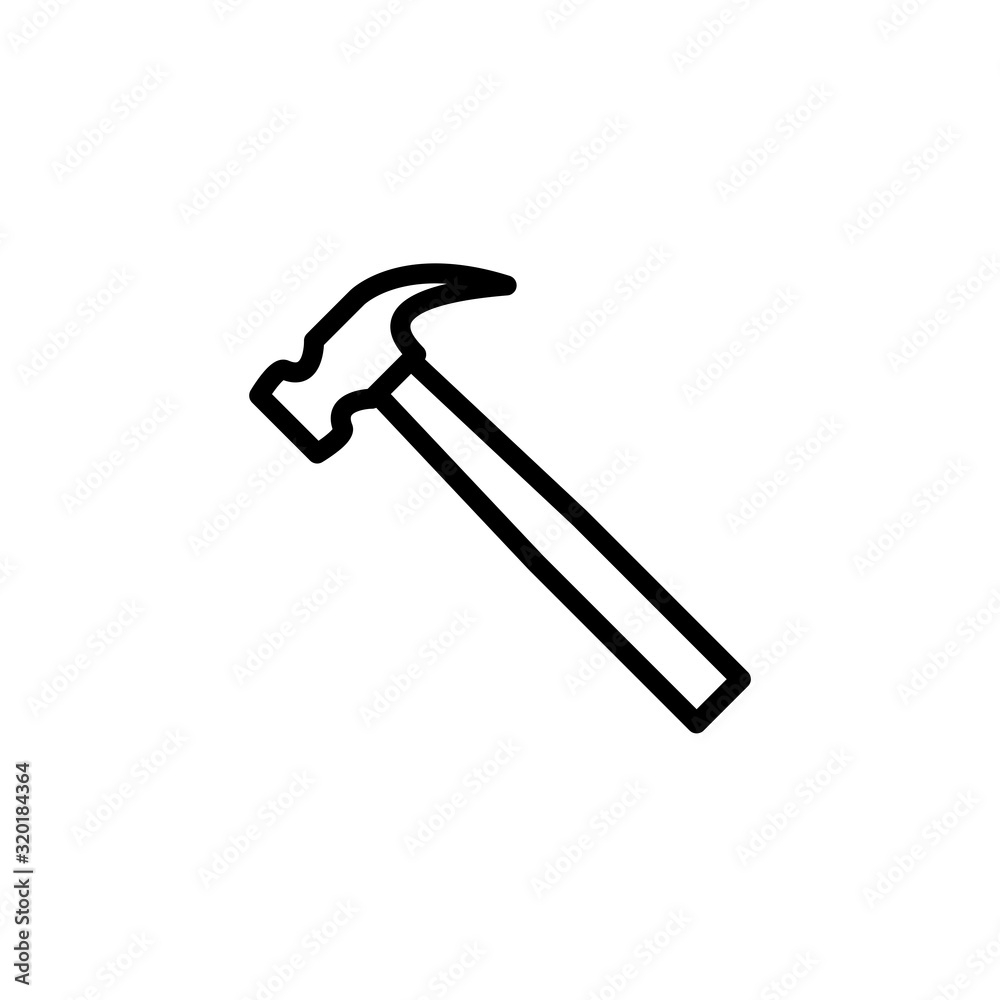 Vector hammer icon design Vector hammer icon design