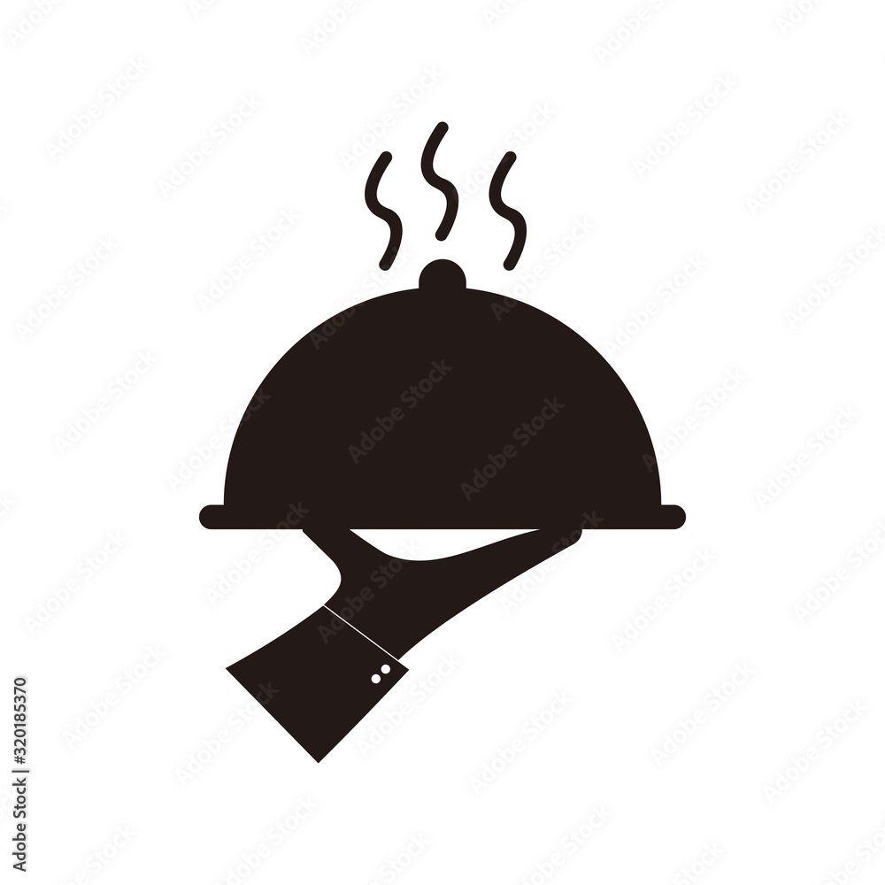 Serving food vector icon illustration sign Serving food vector icon illustration sign