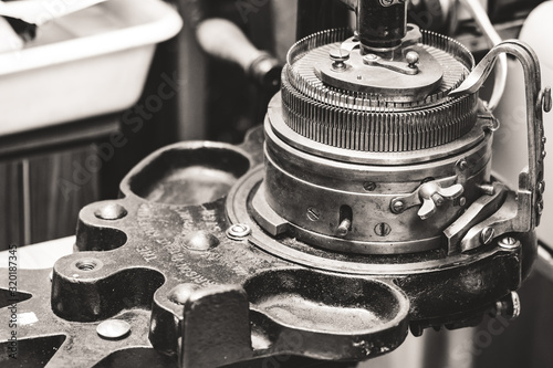 Antique knitting machine