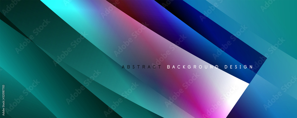 Wave liquid style lines with shadows and light on gradient background Wave liquid style lines with shadows and light on gradient background