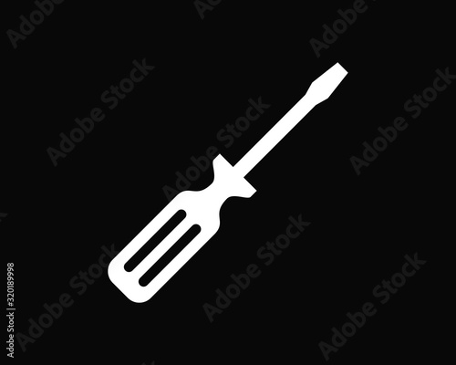 Classic Screwdriver Isolated Vector Illustration