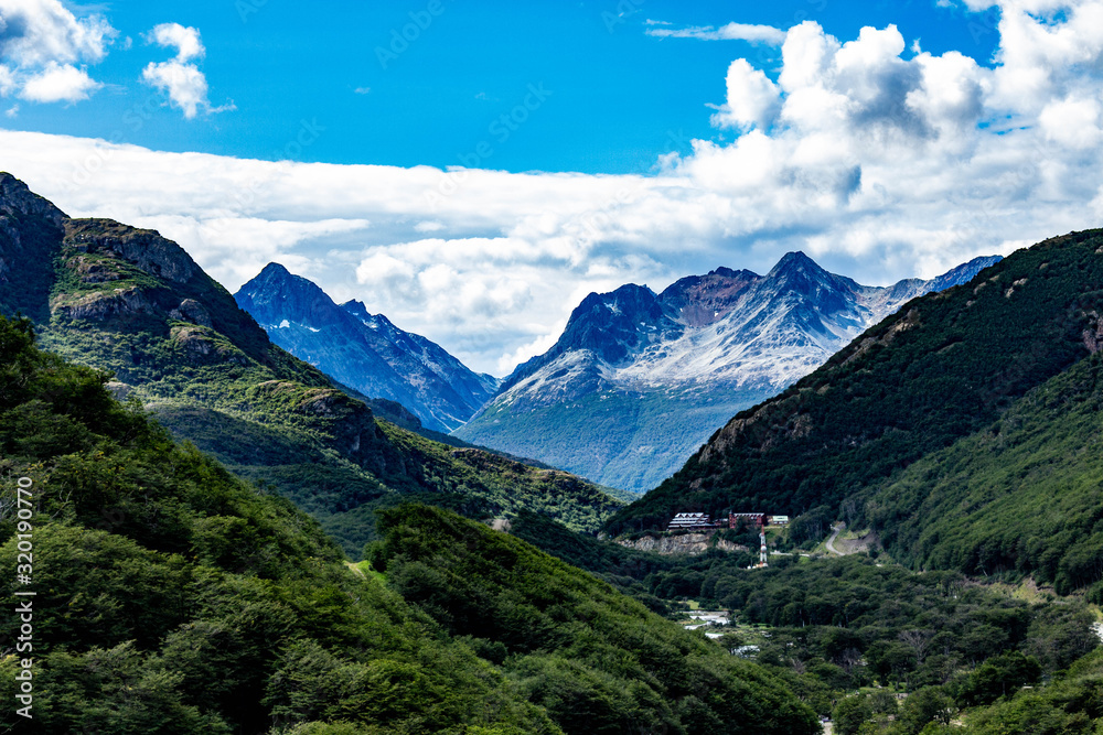 Naklejka premium landscape in the mountains