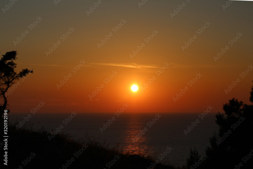 sunset at the sea sunset at the sea