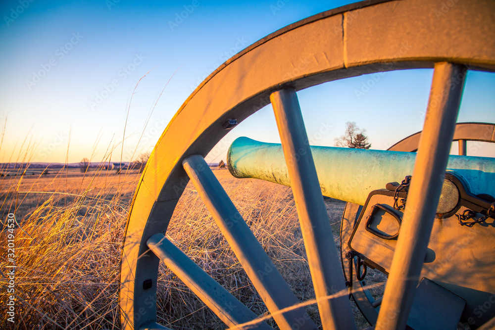 Sunset on a cannon at Gettysburg Sunset on a cannon at Gettysburg