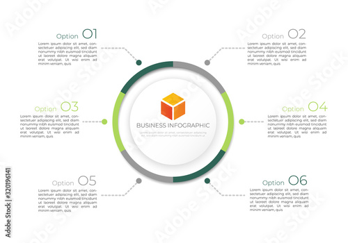 Art & Illustration,Infographic circle element template can be used for workflow layout, diagram, number options, web design. Infographic business concept with 6 option, parts, steps or processes. 