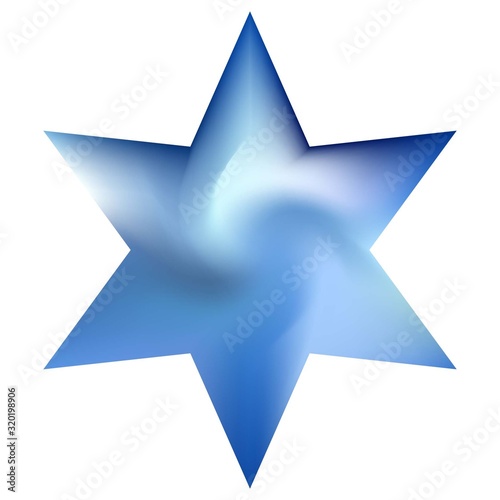 Blurred background in the form of hexagram.