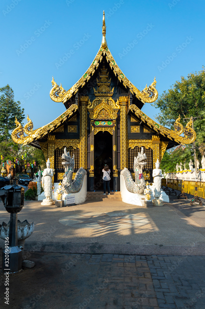 Chiang Mai City Pillar Temple.Assumed that the pagoda contains the bones of Phaya Mangrai. According to legend Phaya Mangrai was struck by lightning in the market.