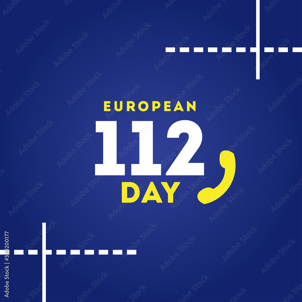 European 112 Day Vector Design For Banner or Background