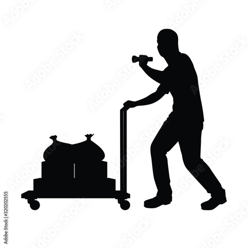 Robber silhouette vector
