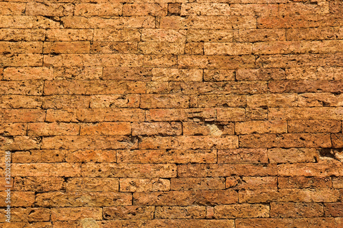 The texture of a brick wall
