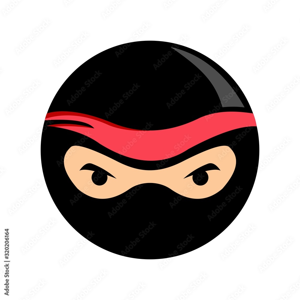 funny ninja cartoon for team mascot vector illustration design Stock Vector  | Adobe Stock