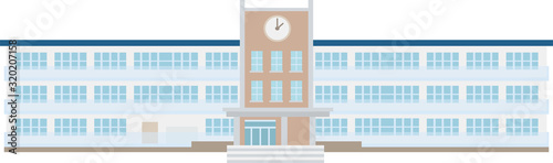 イラスト素材　学校　建物　アイコン　ベクター
