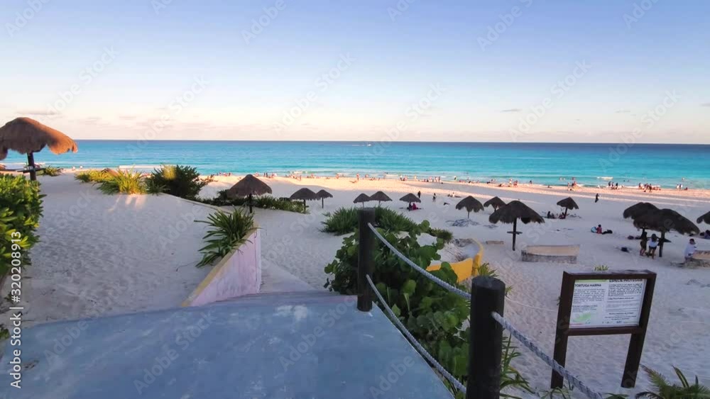 Cancun, Playa Delfines (Dolphin Beach) nicknamed El Mirador (The Lookout) – one of the most scenic public beaches in Riviera Maya