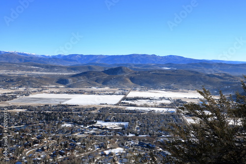 Park City Aerial view in winter  Utah