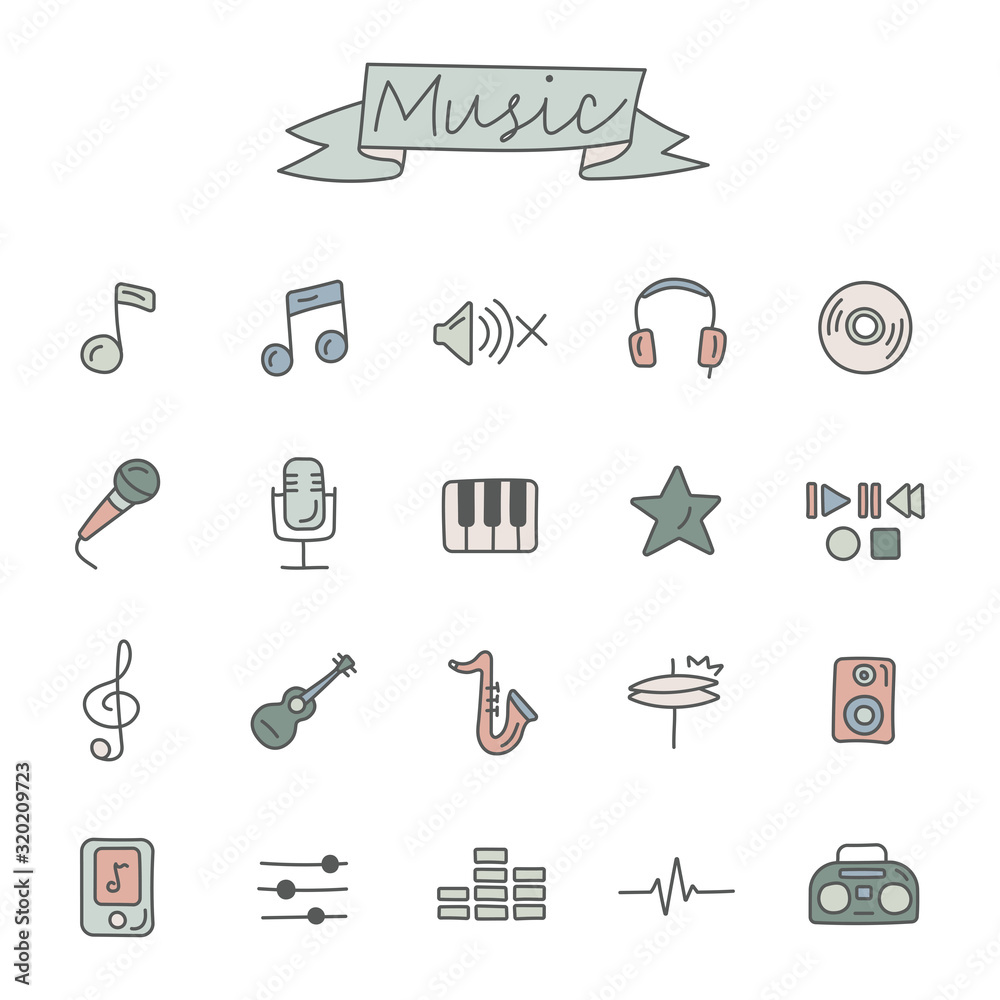 Fototapeta premium IconsMusic