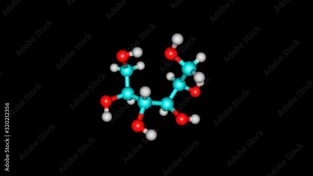 Sorbitol molecule rotating video full HD Sorbitol molecule rotating video full HD