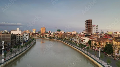 Sunset at Tam bac river, Haiphong, Vietnam	