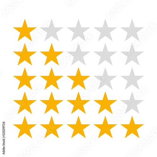 5 star rating icon vector illustration