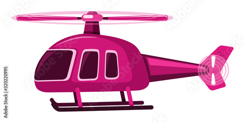 Single picture of pink helicopter