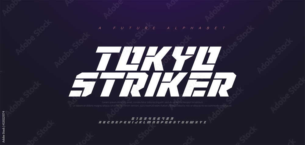 Obraz premium Sport Modern Italic Alphabet Font. Typography fast and furious style fonts for movie technology, sport, motorcycle, racing logo design. vector illustration
