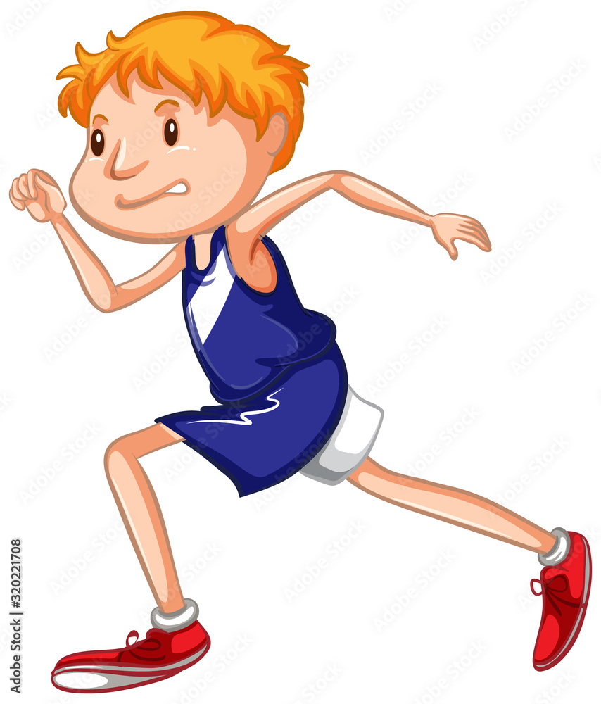 Athlete running on white background Athlete running on white background
