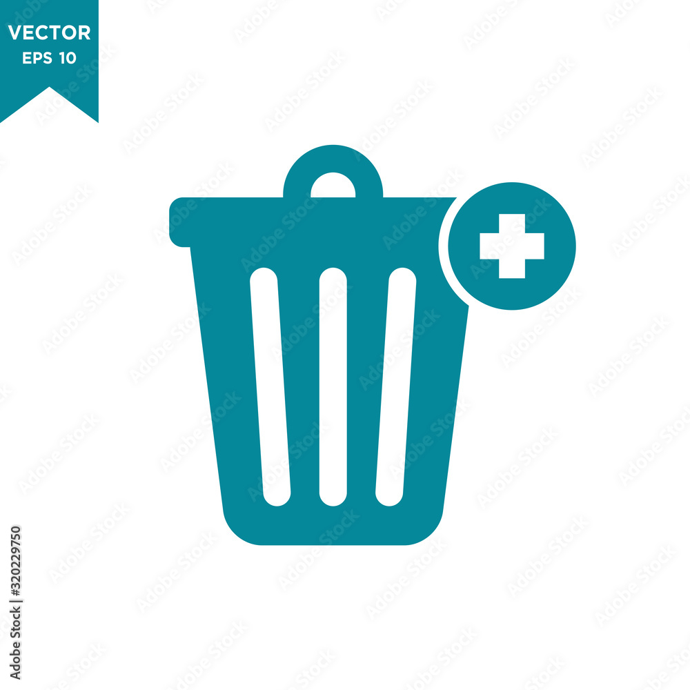 trash can icon vector logo template, trash bin icon trash can icon vector logo template, trash bin icon