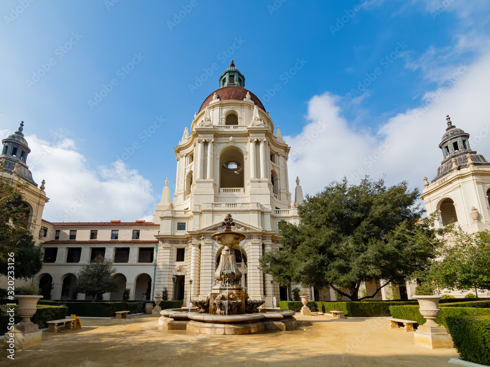 Exterior view of the famous Pasadena City Hall