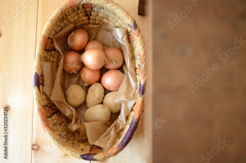 Root vegetables in the basket