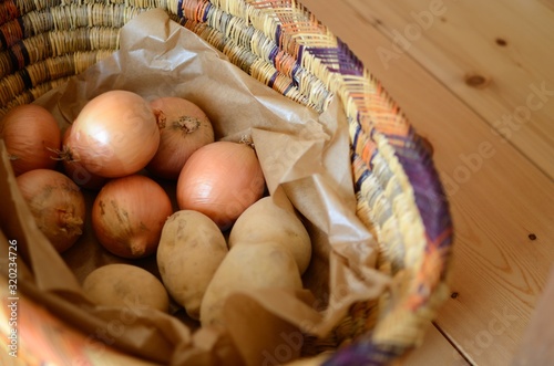 Root vegetables in the basket