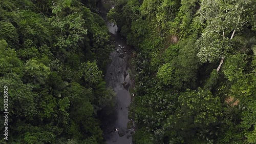 View of the river from the bridge, Bali island