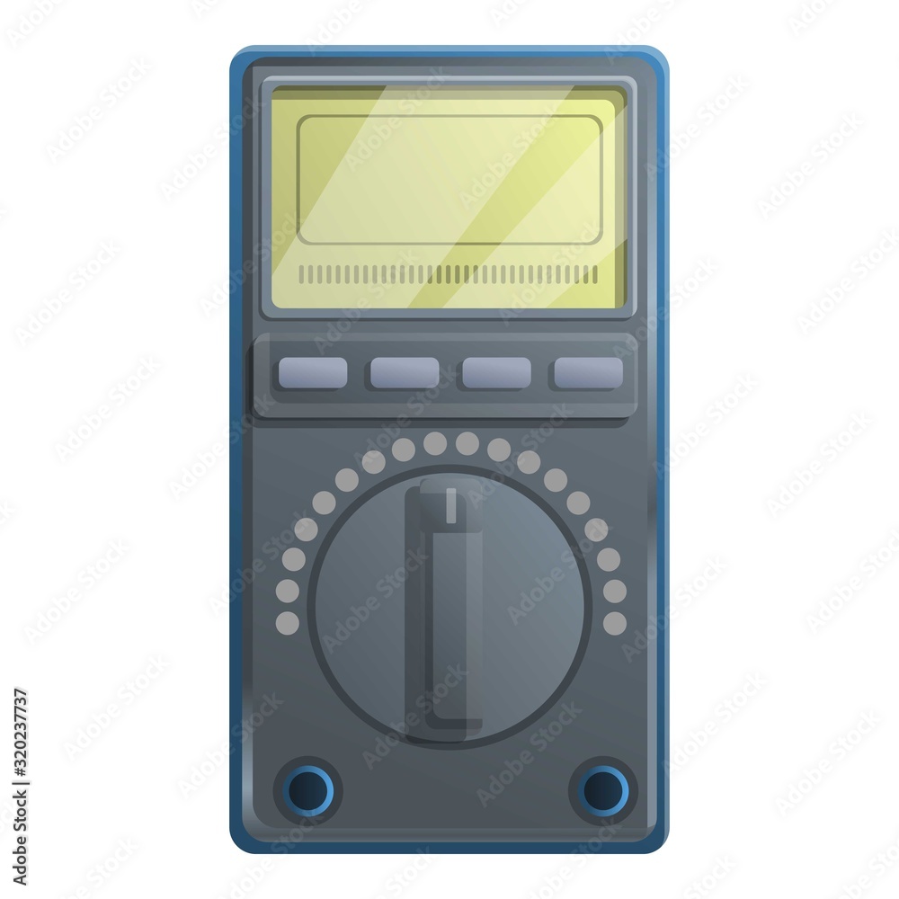 Test multimeter icon. Cartoon of test multimeter vector icon for web design isolated on white background