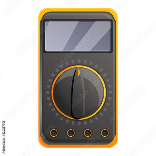 Electric multimeter icon. Cartoon of electric multimeter vector icon for web design isolated on white background