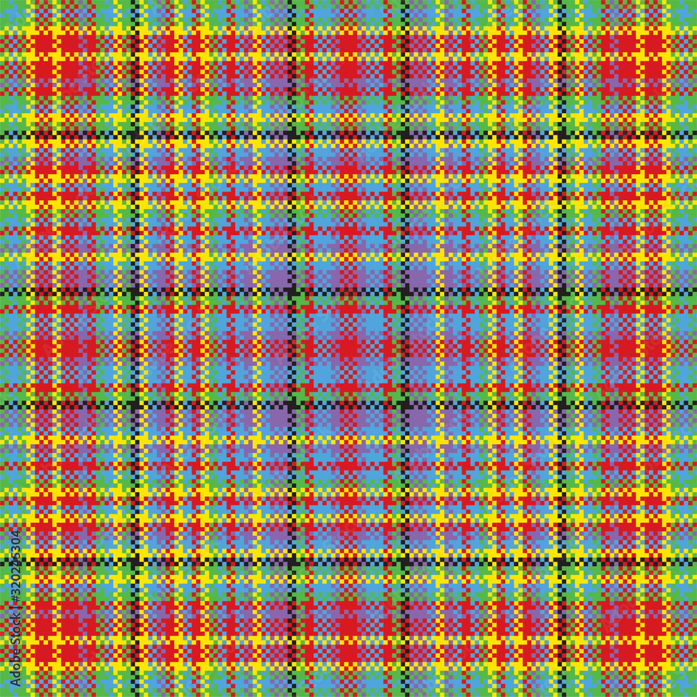 Fototapeta premium Tartan plaid pattern seamless. Print fabric texture. Check vector background.