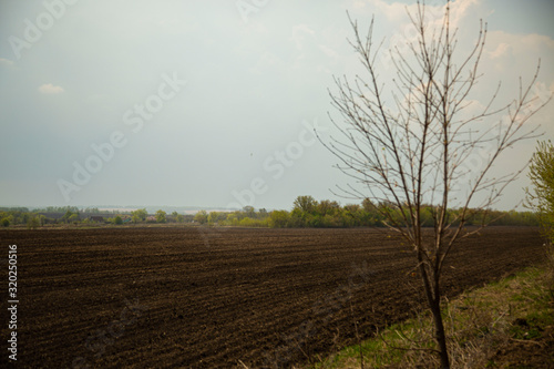 Freshly plowed field in central Russia.