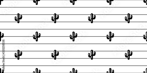 cactus seamless pattern vector Desert botanica flower garden plant scarf isolated repeat wallpaper tile background cartoon illustration doodle line design