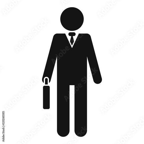 Businessman icon. Simple illustration of businessman vector icon for web design isolated on white background