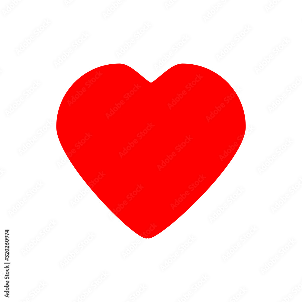 heart love icon. heart symbol, valentine day. romance illustration isolated on white background.