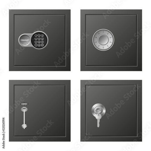 Deposit icons set. Realistic set of deposit vector icons for web design isolated on white background