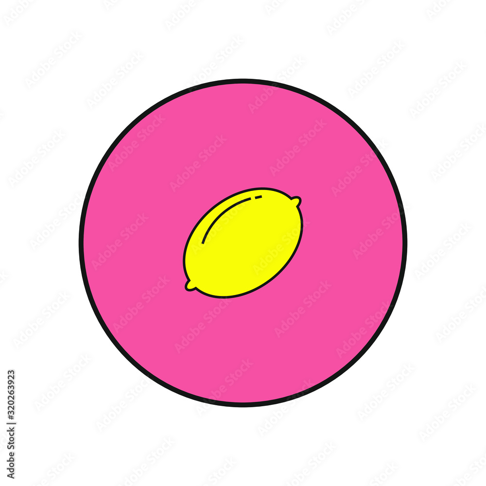 vector icon, delicious lemon fruit vector icon, delicious lemon fruit