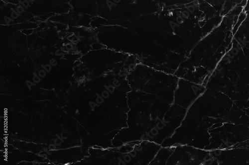 Black and white marble stone texture background © sumaetho