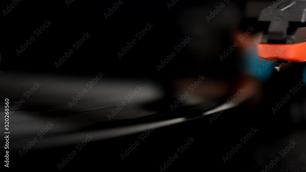 Vinyl record player. Needle on a vinyl record. Vinyl record player. Needle on a vinyl record.