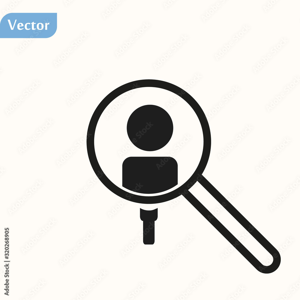 Search Icon isolated on white background. Search people logo symbol Search Icon isolated on white background. Search people logo symbol