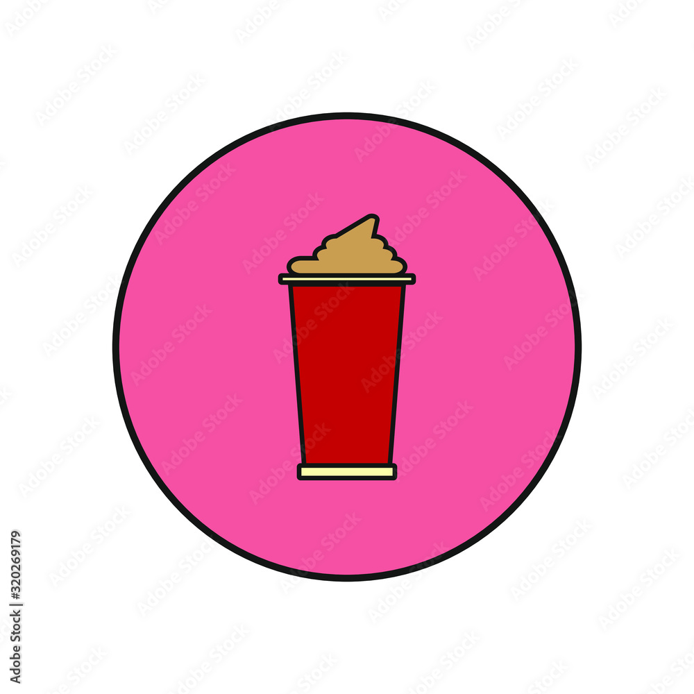 vector icon of cappuccino coffee frappe vector icon of cappuccino coffee frappe