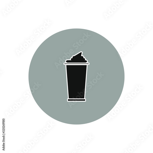 vector icon of cappuccino coffee frappe