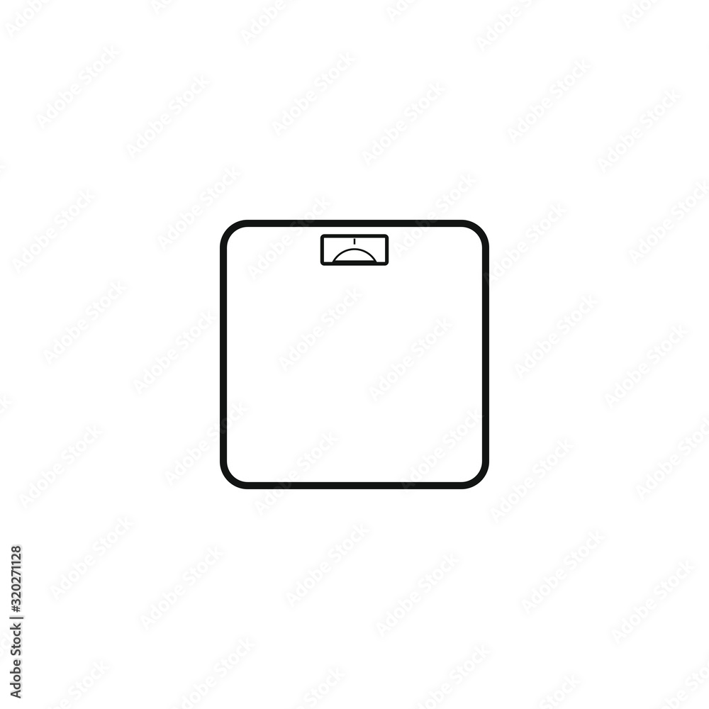 vector icon of bathroom scale vector icon of bathroom scale